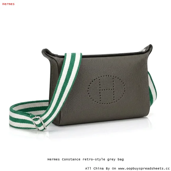 Hermes Constance retro-style grey bag