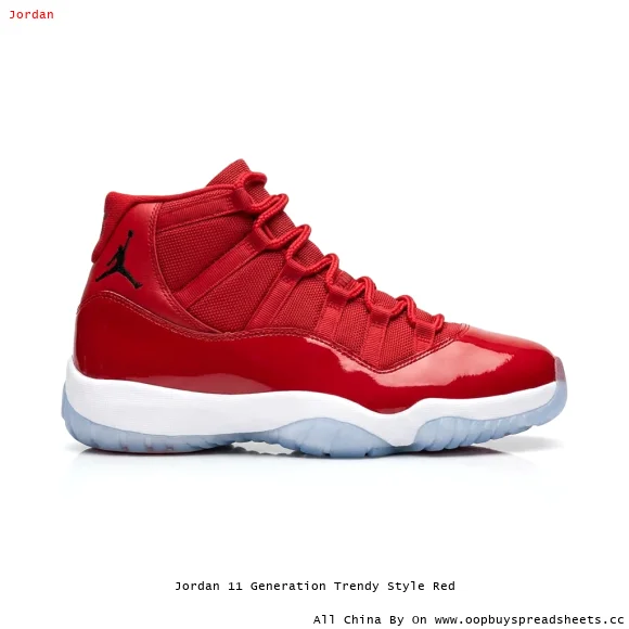 Jordan 11 Generation Trendy Style Red