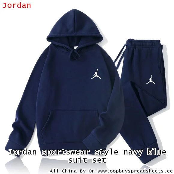 Jordan sportswear style navy blue suit set