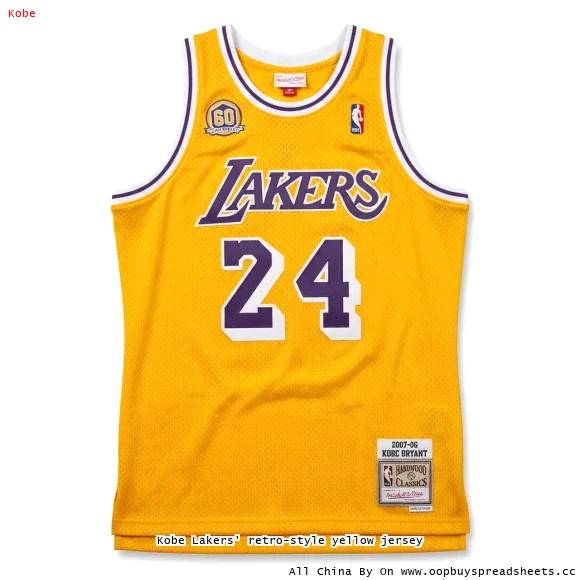 Kobe Lakers' retro-style yellow jersey