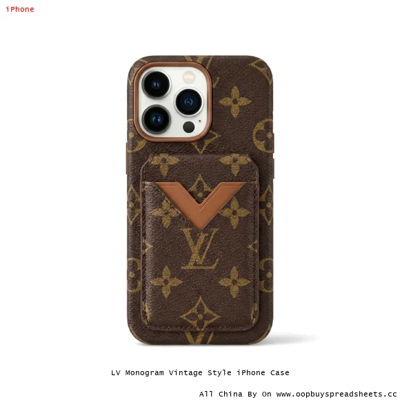 LV Monogram Vintage Style iPhone Case