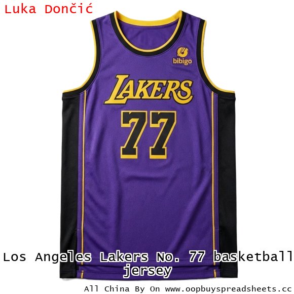 Los Angeles Lakers No. 77 basketball jersey