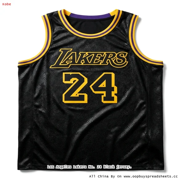 Los Angeles Lakers No. 24 black jersey.