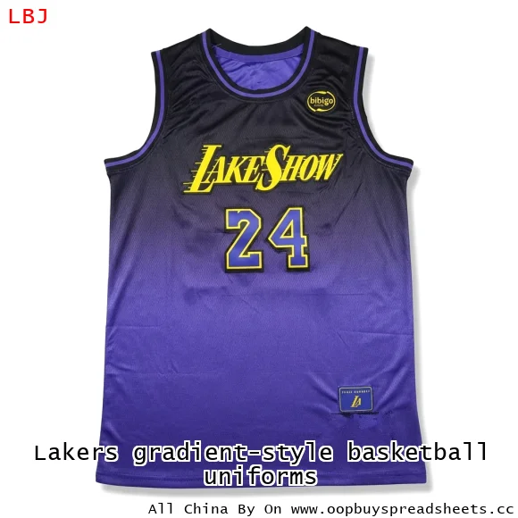 Lakers gradient-style basketball uniforms