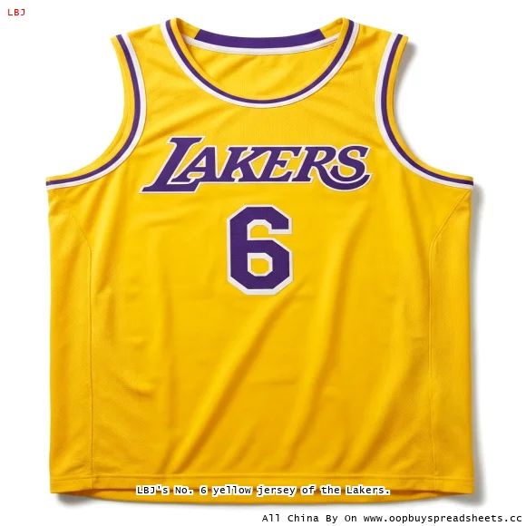 LBJ's No. 6 yellow jersey of the Lakers.