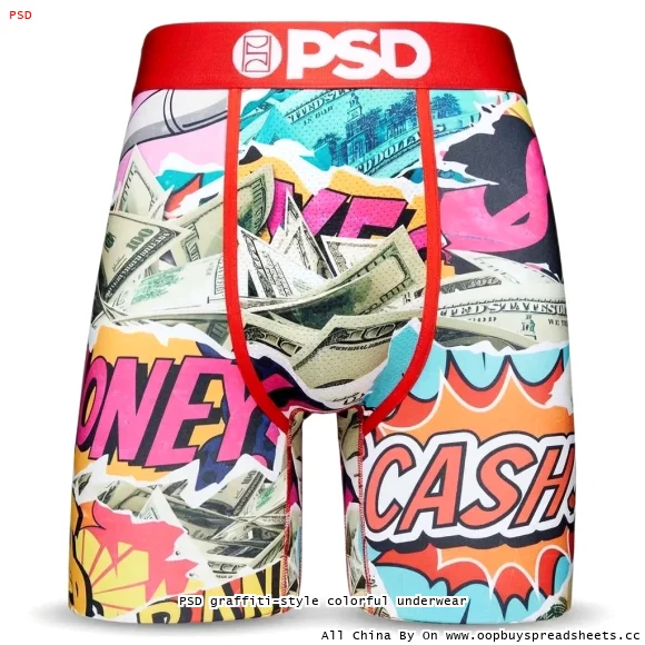 PSD graffiti-style colorful underwear