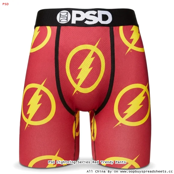 PSD Lightning Series Red Trendy Pants