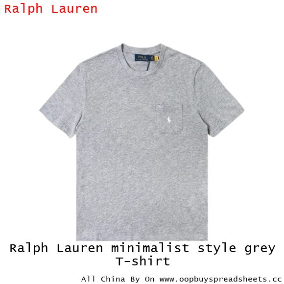 Ralph Lauren minimalist style grey T-shirt