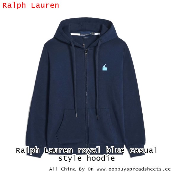 Ralph Lauren royal blue casual style hoodie