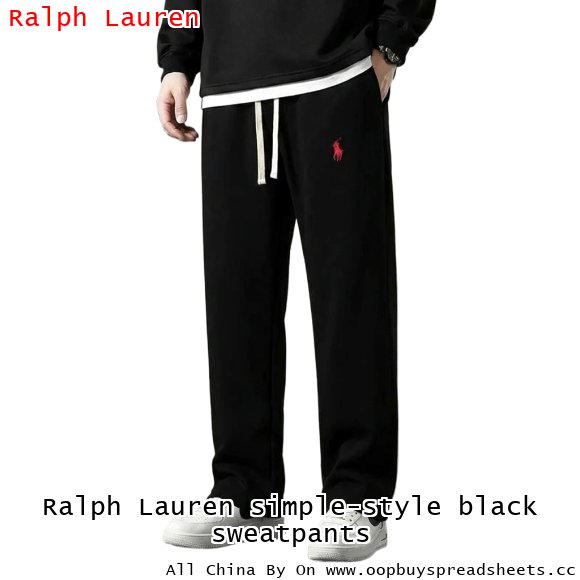 Ralph Lauren simple-style black sweatpants