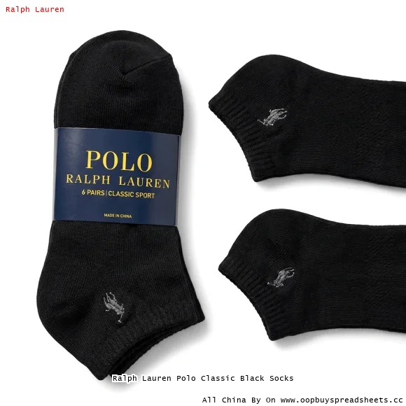 Ralph Lauren Polo Classic Black Socks
