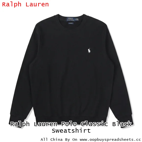 Ralph Lauren Polo Classic Black Sweatshirt