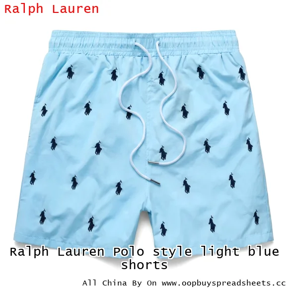 Ralph Lauren Polo style light blue shorts