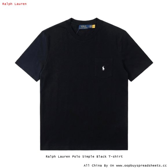 Ralph Lauren Polo Simple Black T-shirt
