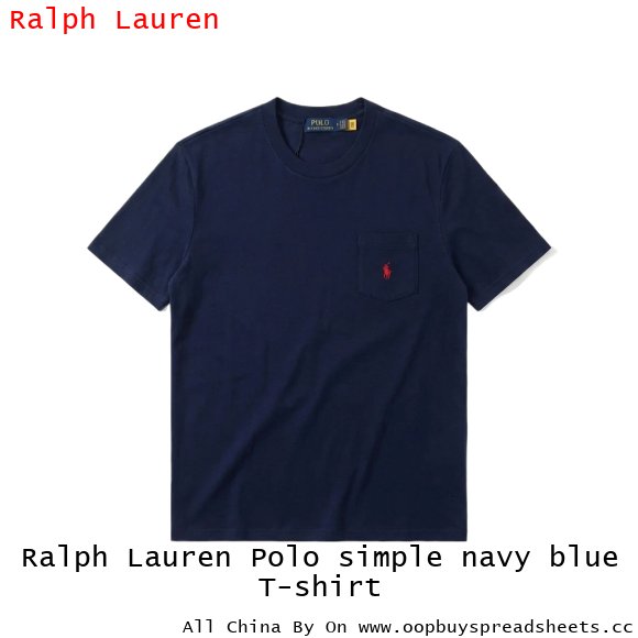 Ralph Lauren Polo simple navy blue T-shirt