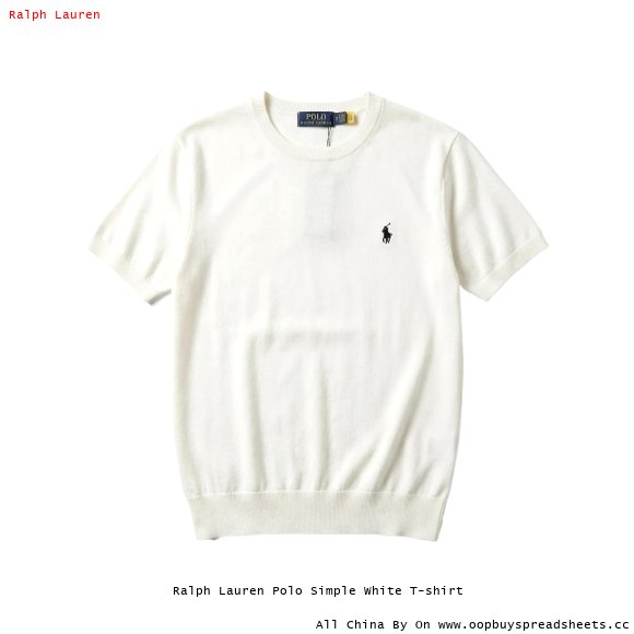 Ralph Lauren Polo Simple White T-shirt
