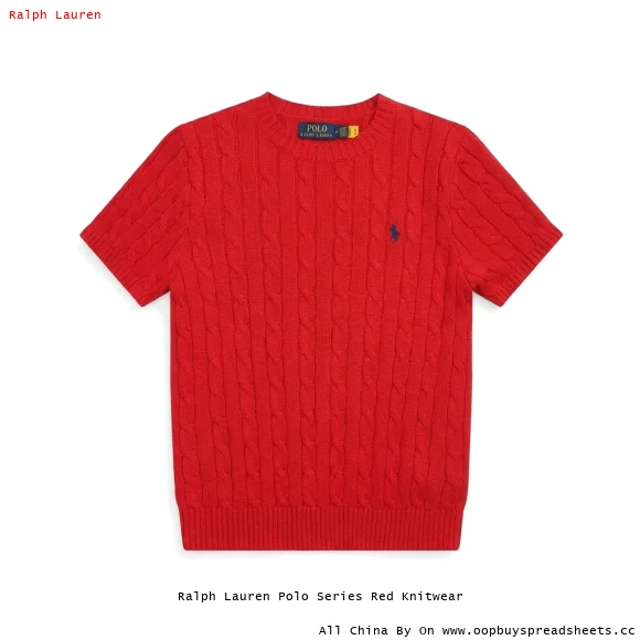 Ralph Lauren Polo Series Red Knitwear