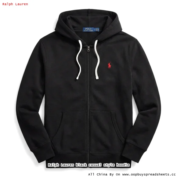 Ralph Lauren black casual style hoodie