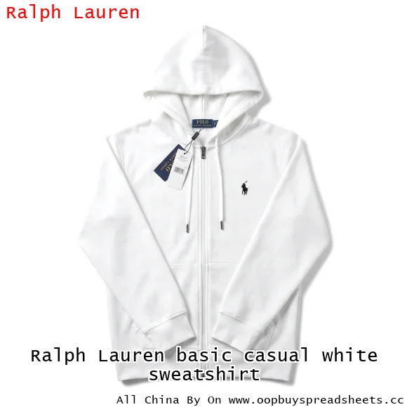Ralph Lauren basic casual white sweatshirt