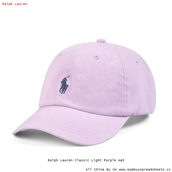 Ralph Lauren Classic Light Purple Hat