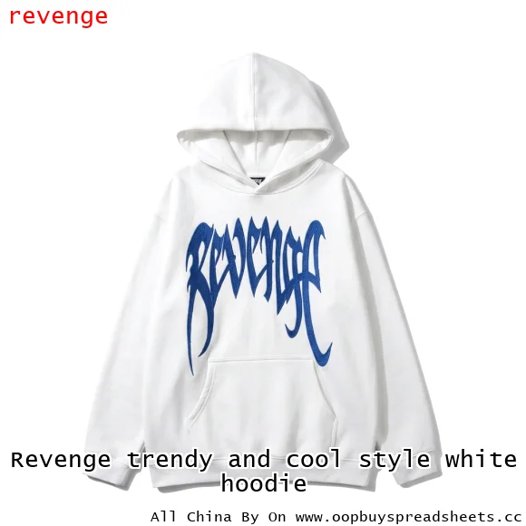 Revenge trendy and cool style white hoodie