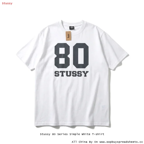 Stussy 80 Series Simple White T-shirt