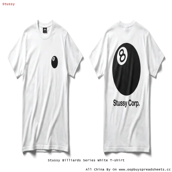 Stussy Billiards Series White T-shirt
