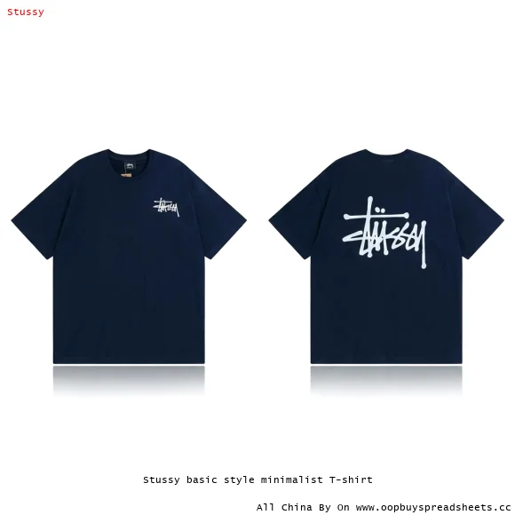 Stussy basic style minimalist T-shirt