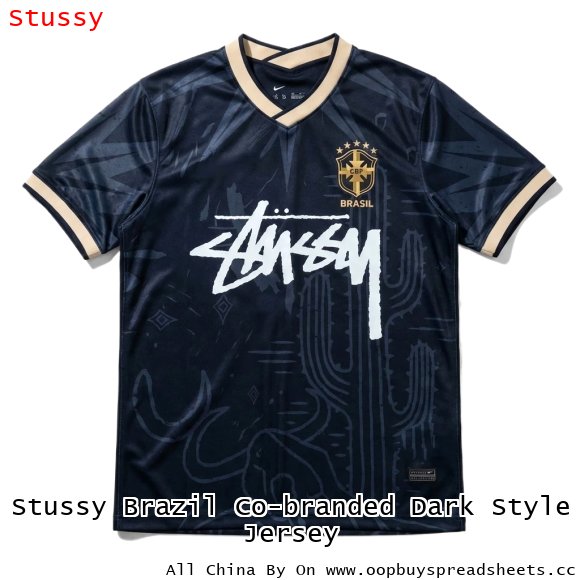 Stussy Brazil Co-branded Dark Style Jersey