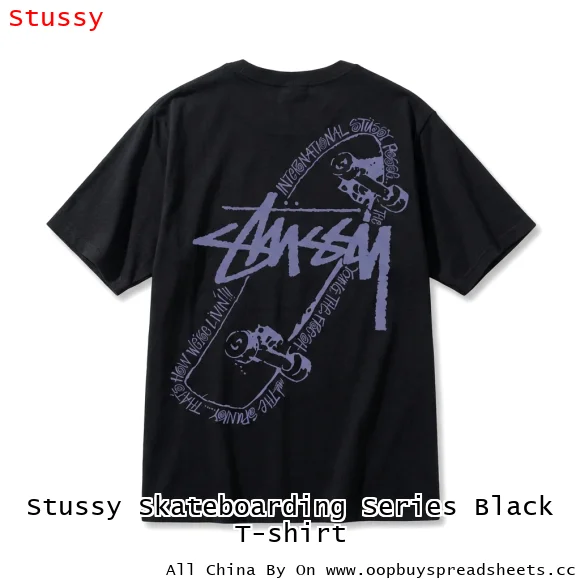 Stussy Skateboarding Series Black T-shirt