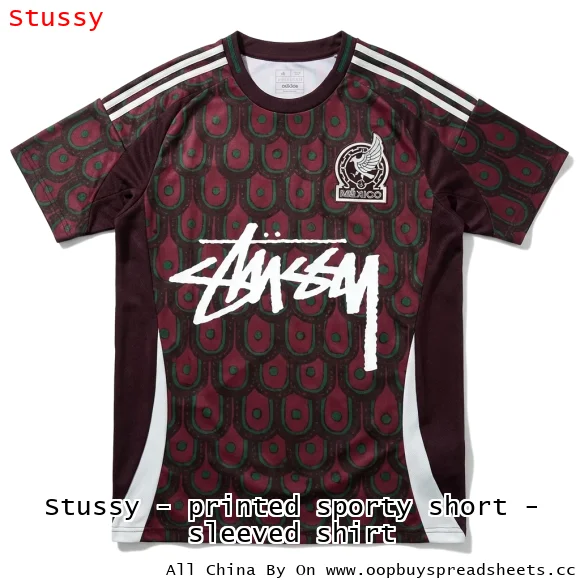 Stussy - printed sporty short - sleeved shirt
