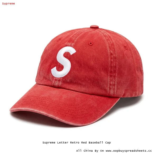 Supreme Letter Retro Red Baseball Cap