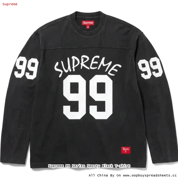 Supreme 99 Series Sporty Black T-shirt