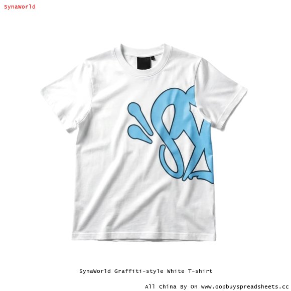 SynaWorld Graffiti-style White T-shirt