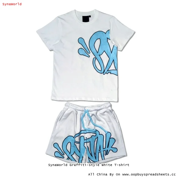 SynaWorld Graffiti-style White T-shirt