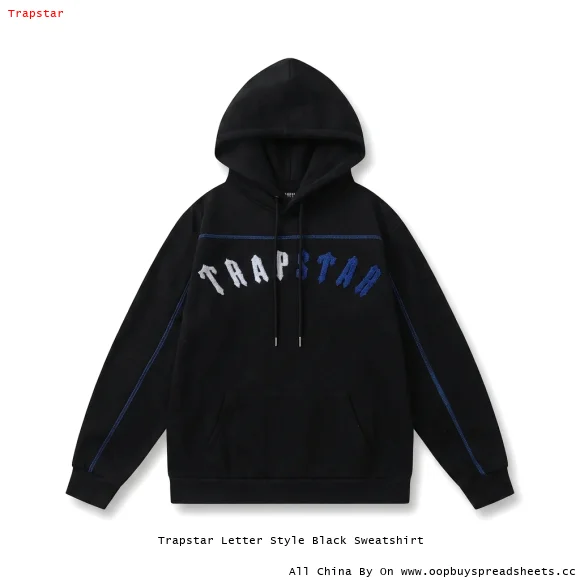 Trapstar Letter Style Black Sweatshirt