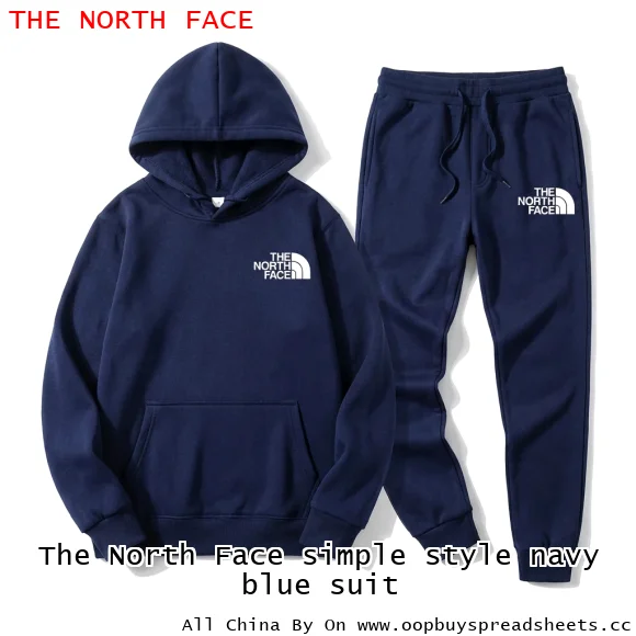The North Face simple style navy blue suit