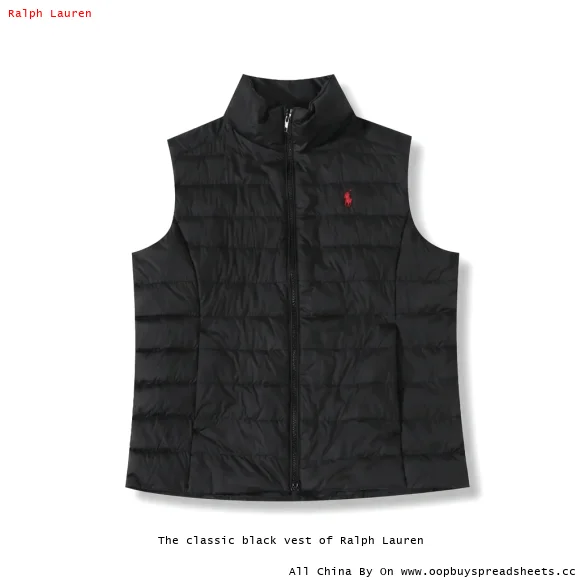 The classic black vest of Ralph Lauren