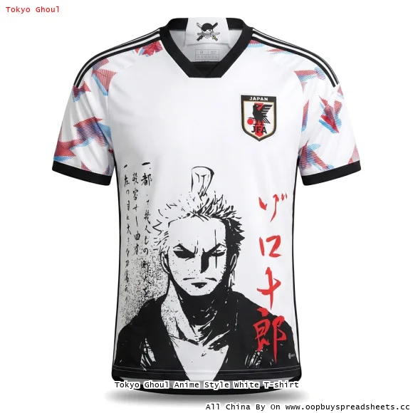 Tokyo Ghoul Anime Style White T-shirt