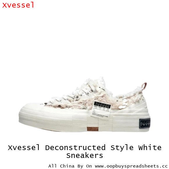 Xvessel Deconstructed Style White Sneakers