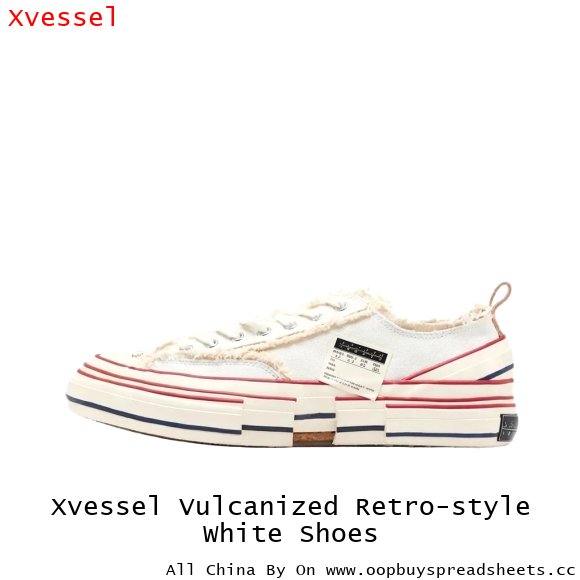 Xvessel Vulcanized Retro-style White Shoes