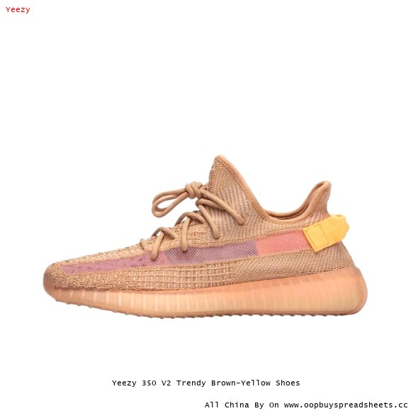 Yeezy 350 V2 Trendy Brown-Yellow Shoes
