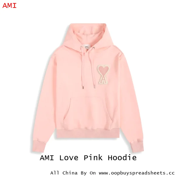 AMI Love Pink Hoodie