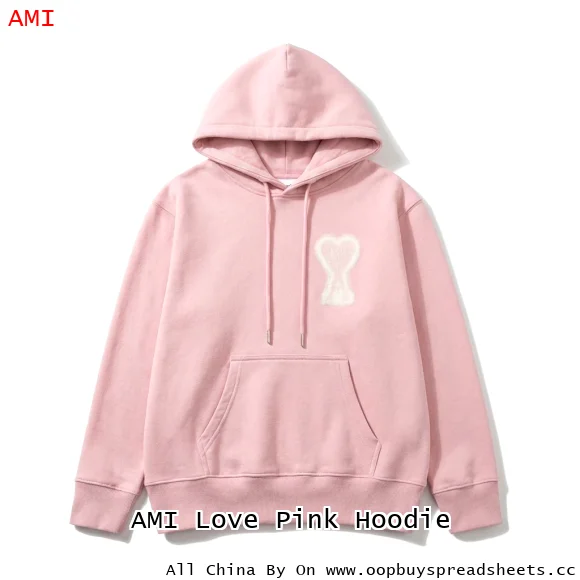 AMI Love Pink Hoodie