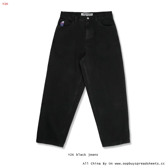 Y2K black jeans
