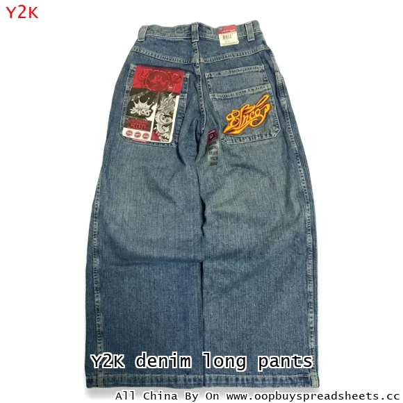 Y2K denim long pants