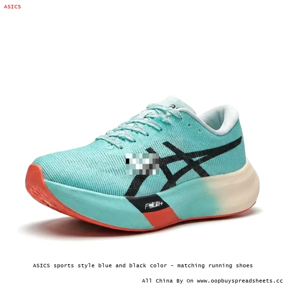 ASICS sports style blue and black color - matching running shoes
