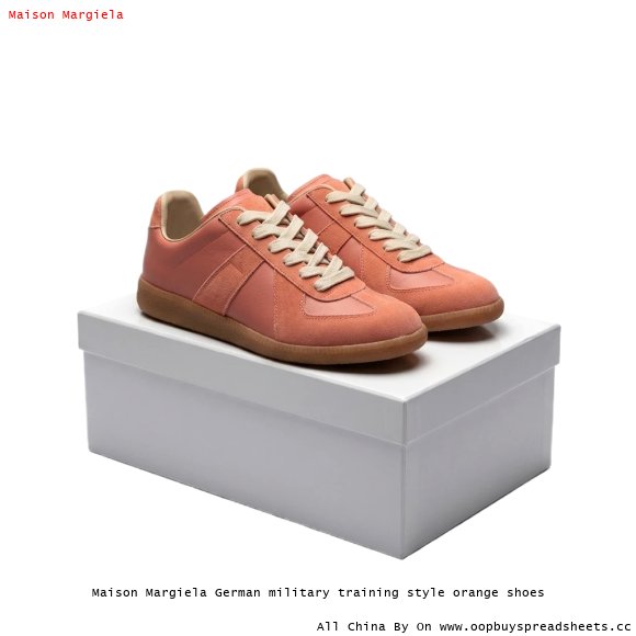 Maison Margiela German military training style orange shoes