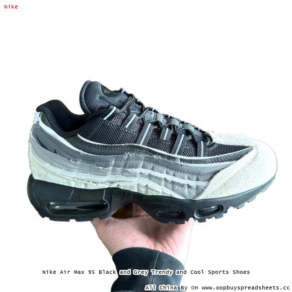 Nike Air Max 95 Black and Grey Trendy and Cool Sports Shoes