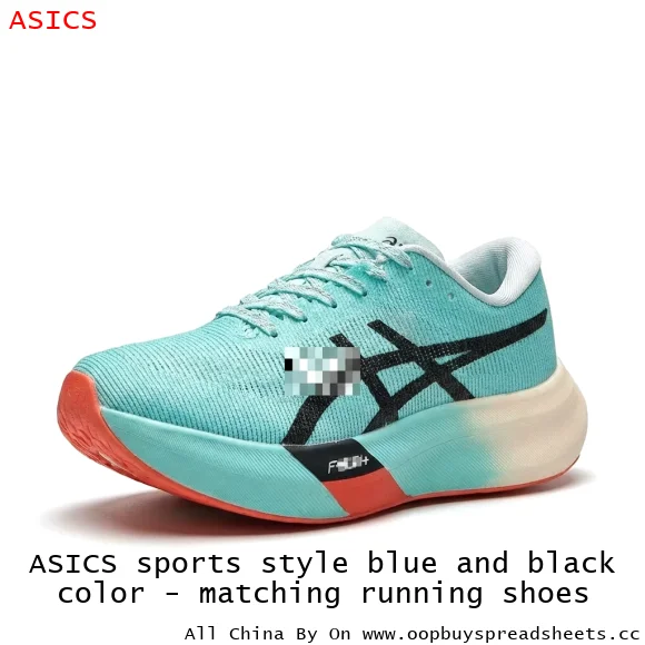 ASICS sports style blue and black color - matching running shoes